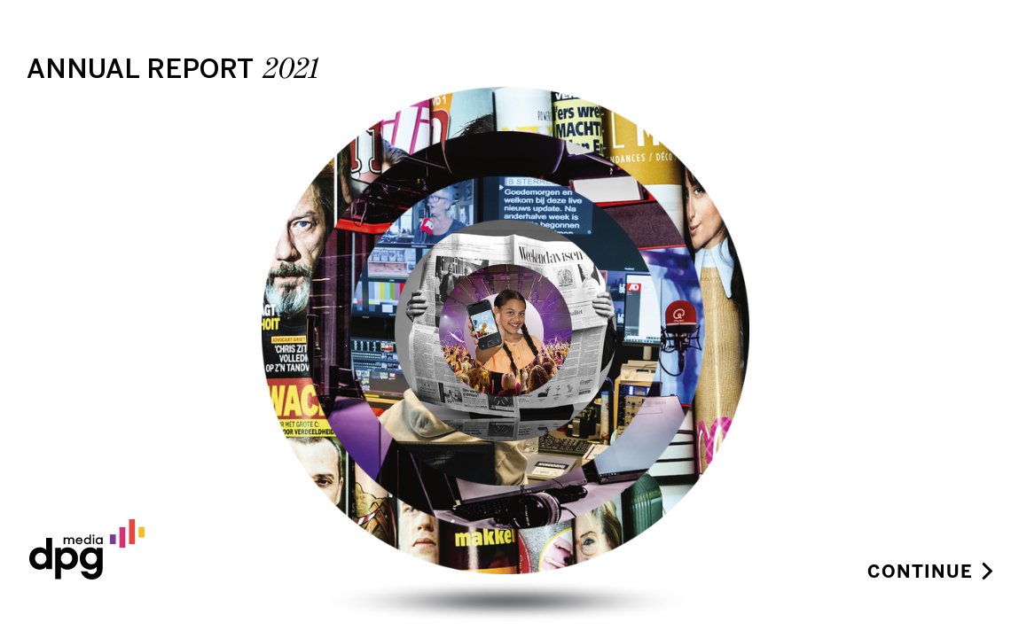 Annual Report 2021 - DPG Media Annual Report 2021