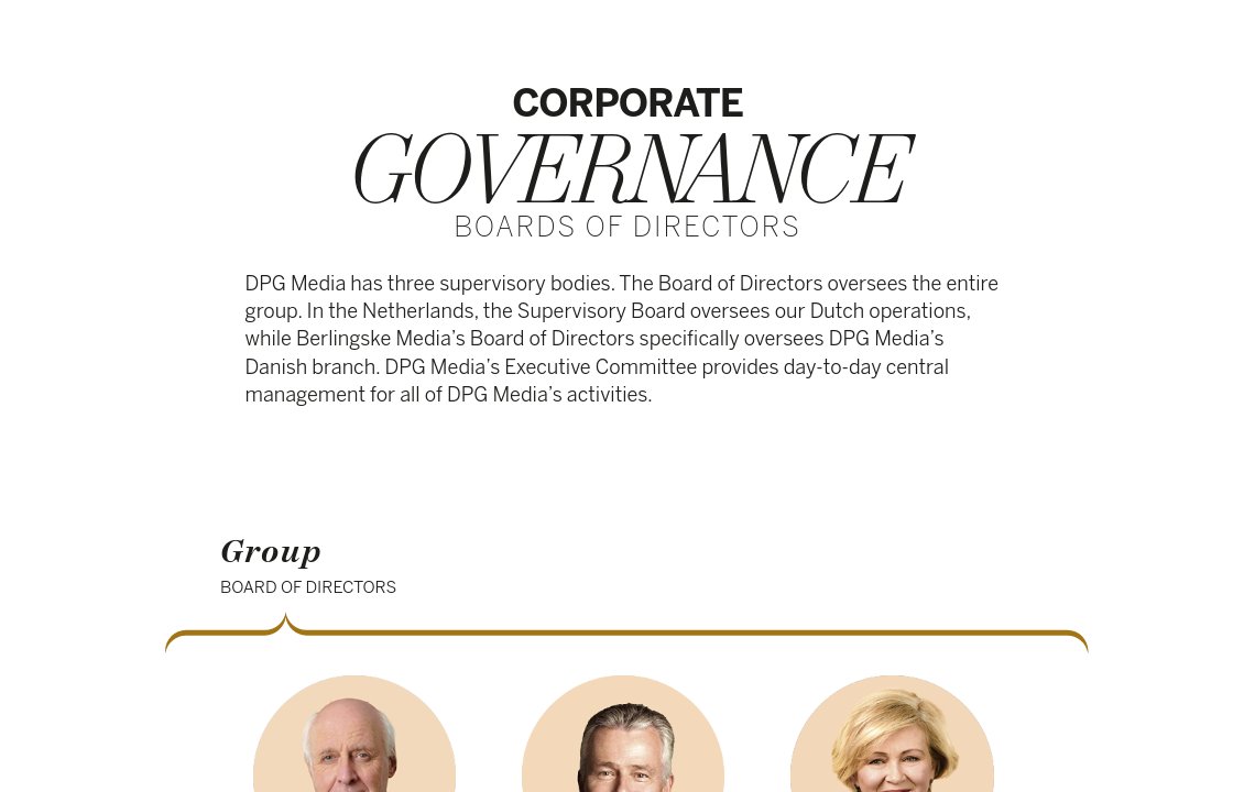 Corporate Governance - DPG Media Annual Report 2023